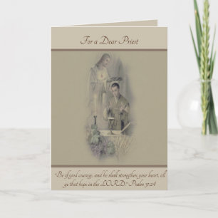 katholische Priesterwörter der Ermutigung Karte