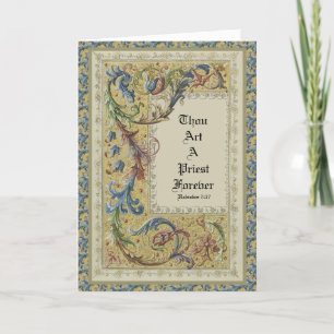 KATHOLISCHE PRIESTORDINIERUNG ERSTE MASSENSKRIPTUR KARTE