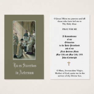 KATHOLISCHE PRIESTORDINIERUNG JAHRESHEILIGE KARTEN