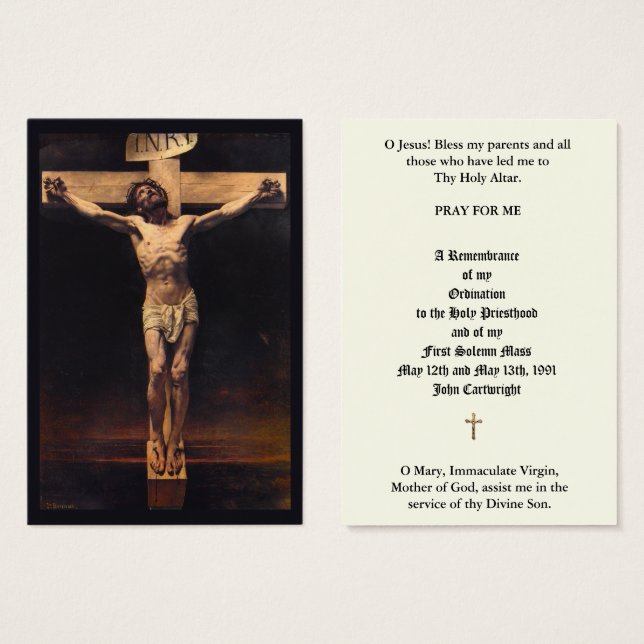 KATHOLISCHE PRIESTORDINIERUNG JAHRESHEILIGE KARTEN (Vorne & Hinten)