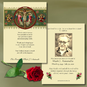 Katholische Religiöse Jesus Beileid Beerdigung Url Dankeskarte