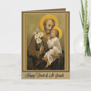 Katholische religiöse St. Joseph Fest Gebet Karte