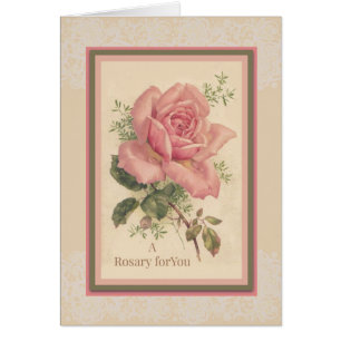 Katholische Rosary Rosary Pink Roses Gebet für Sie