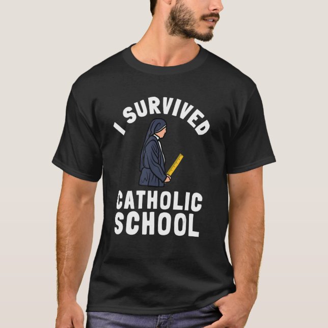 Katholische Schule Nonnen Church Mass und Christli T-Shirt (Vorderseite)