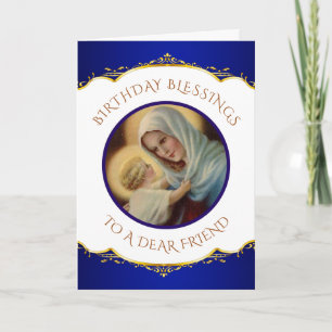 Katholische Selige Jungfrau Maria Baby Jesus Feiertagskarte