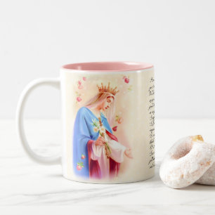 Katholische Selige Jungfrau Maria Vintage-Dame der Zweifarbige Tasse