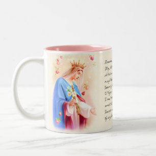 Katholische Selige Jungfrau Maria Vintage-Dame der Zweifarbige Tasse