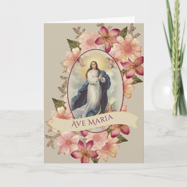 Katholische Selige Jungfrau Mary Ave Maria Karte (Vorderseite)