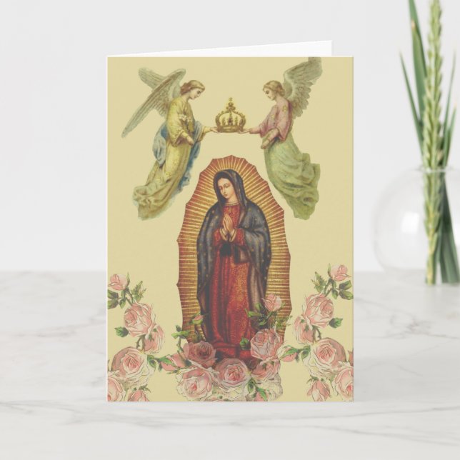 Katholische Selige Jungfrau Mary Guadalupe Religiö Karte (Vorderseite)