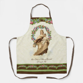 Katholische Selige Jungfrau Mary Monte Carmel Flor Schürze