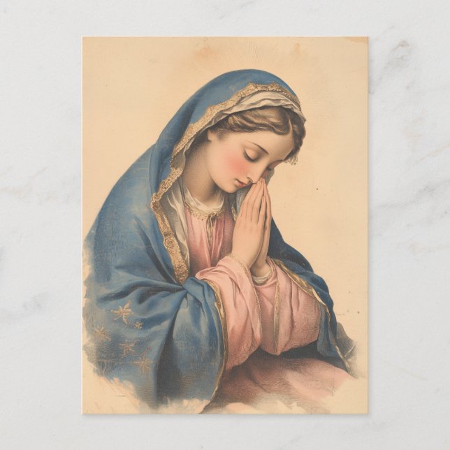 Katholische Sorrowful Mary Vintag Postkarte (Vorderseite)