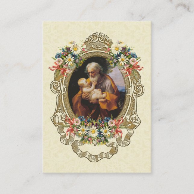 Katholische St. Joseph Spiritual Bouquet Holy Card Begleitkarte (Vorderseite)