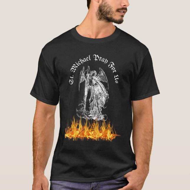 Katholische St. Michael beten für uns Casting Sata T-Shirt (Vorderseite)