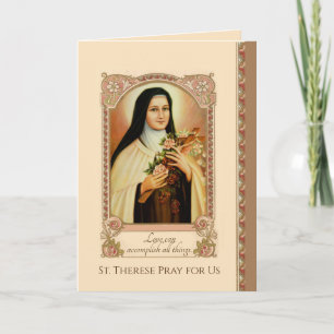 Katholische St. Therese die Kleine Blume Jesu Karte