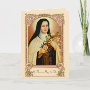Katholische St. Therese die kleine Blume Jesu Karte