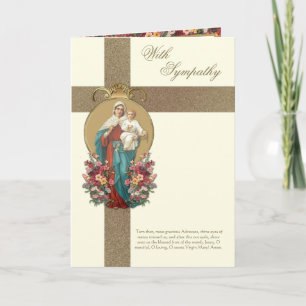 Katholische Sympathie Beileid Maria Jesus Karte
