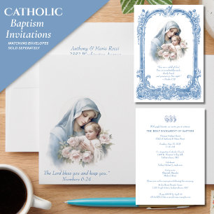 katholische Taufe Christening Maria Jesus Einladung
