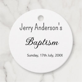 Katholische Taufkinder moderne einfache QR minimal Geschenkanhänger