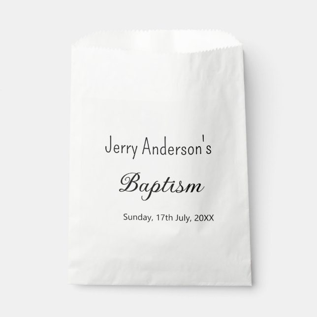 Katholische Taufkinder moderne einfache QR minimal Geschenktütchen (Vorderseite)