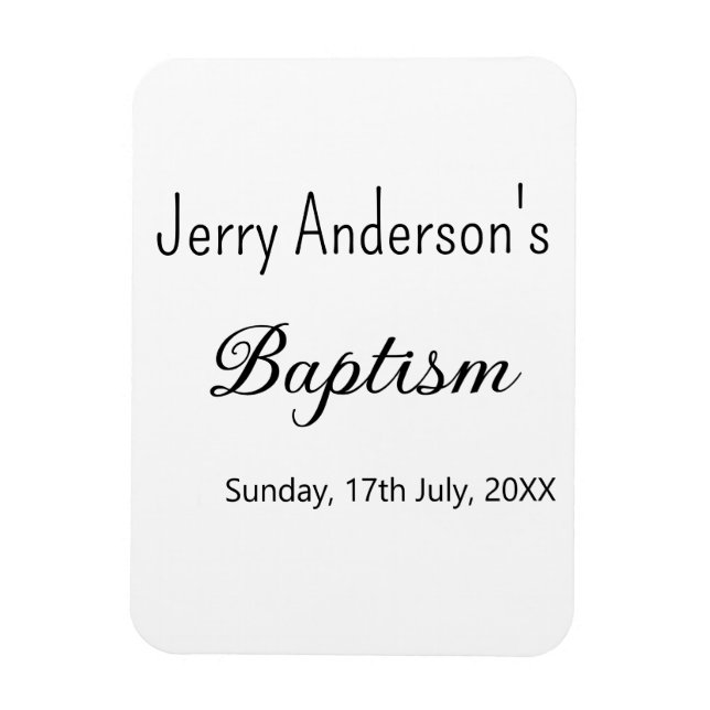Katholische Taufkinder moderne einfache QR minimal Magnet (Vertikal)