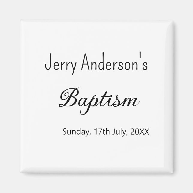 Katholische Taufkinder moderne einfache QR minimal Magnet (Vorne)