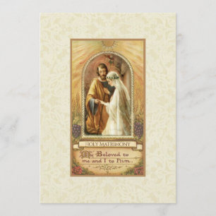 Katholische traditionelle Brauthochzeit Einladung