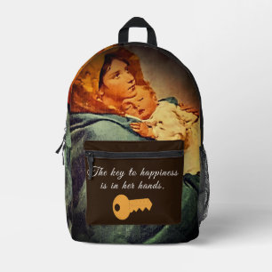 Katholische "Unsere Lady der Straßen" Bedruckter Rucksack