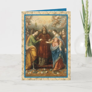 Katholische Verlobung religiöses Gebet Vintage  Karte