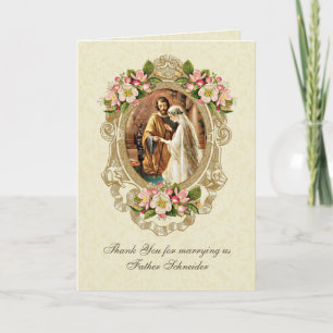 Katholische Vintage Hochzeitskarte Karte