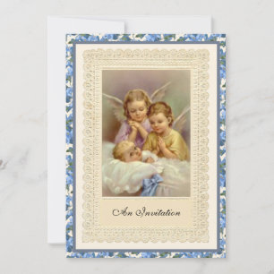 Katholische Vintage Taufe für Junge Christening An Einladung