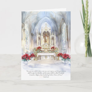 Katholische Weihnachtsmesse-Gabe für die Gemeinde Feiertagskarte