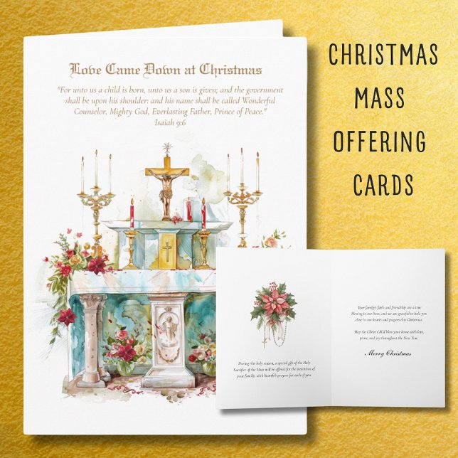 Katholische Weihnachtsmesse-Gebetskarte Feiertagskarte (Von Creator hochgeladen)