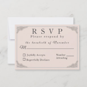 Katholische Winter-Hochzeitskarte RSVP Karte