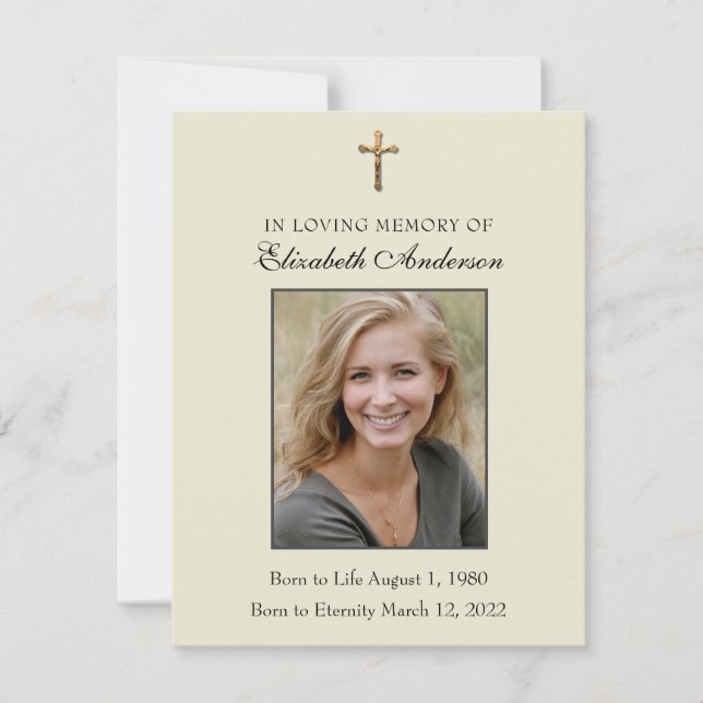 Katholischer Beerdigungsdienst Jesus Gebetskarte Ankündigung (Vorderseite)