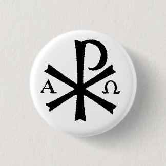 Katholischer Chirho-Knopf Button