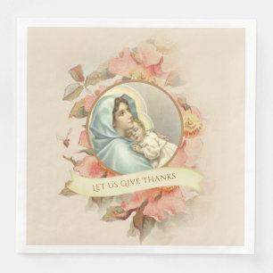 Katholischer Erntedank Selige Jungfrau Maria Jesus Serviette