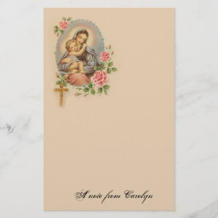 Katholischer gesegnete Jungfrau Mary Jesus Briefpapier