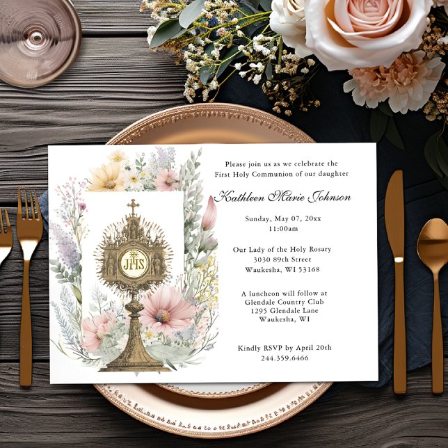 Katholischer Jesus Erste Kommunion Einladungen (Von Creator hochgeladen)