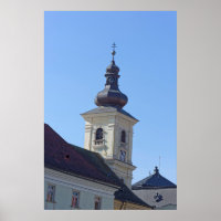 Katholischer Kirchturm Sibiu Rumänien