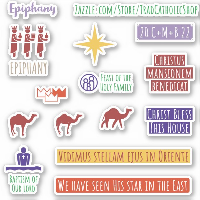Katholischer Latin Three Kings Illustrator Planner Aufkleber (Vorderseite)