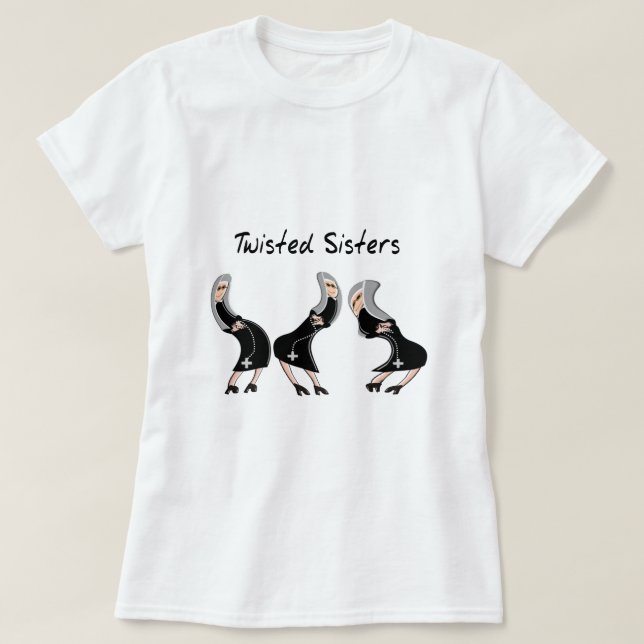 Katholischer Nonnen-Geschenk-"verdrehte T-Shirt (Design vorne)