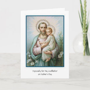 Katholischer Pate St. Joseph Jesus Vatertag Karte