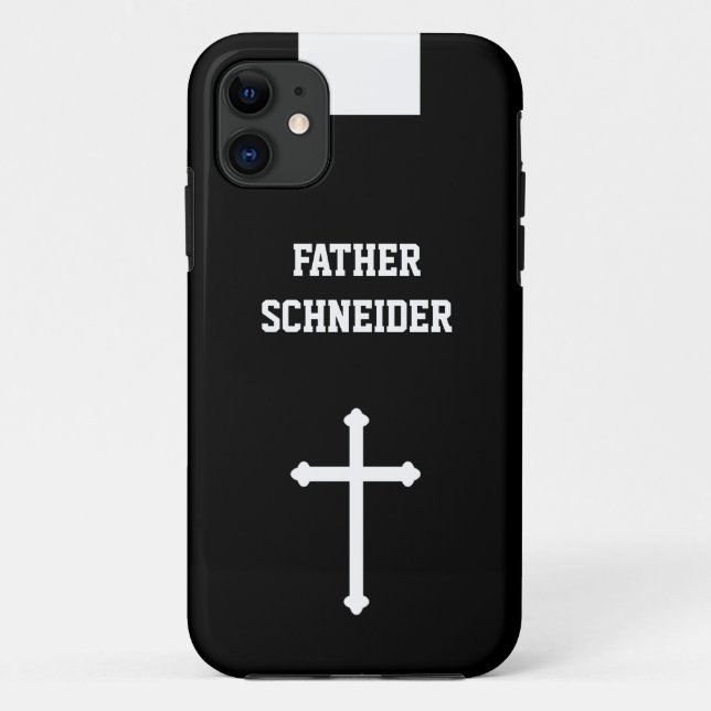 Katholischer Priester Black Clergy Collar Religiös Case-Mate iPhone Hülle (Rückseite)