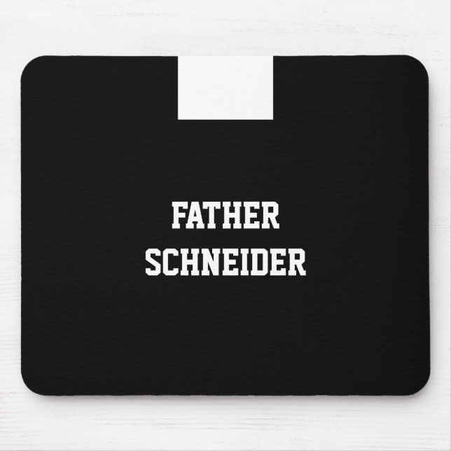 Katholischer Priester Black Clergy Collar Religiös Mousepad (Vorne)