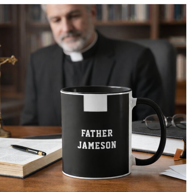 Katholischer Priester Black Clergy Collar Religiös Tasse (Von Creator hochgeladen)