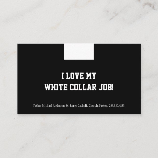 Katholischer Priester Black Clergy Collar Religiös Visitenkarte (Vorderseite)