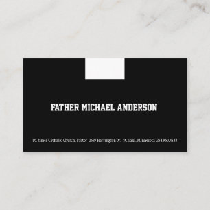 Katholischer Priester Black Clergy Collar Religiou Visitenkarte