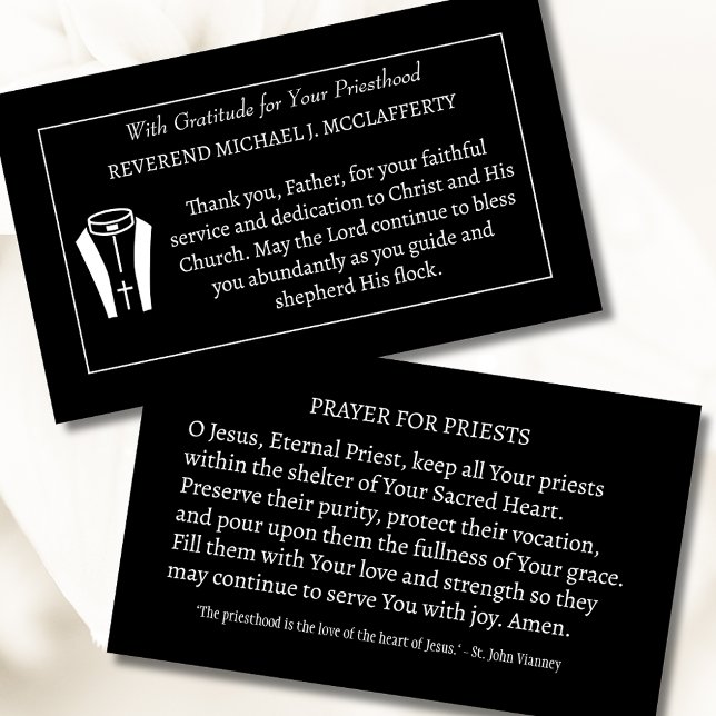 Katholischer Priester Dankbarkeit Gebet Erntedank Visitenkarte (Von Creator hochgeladen)