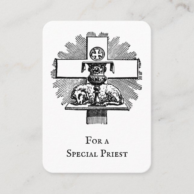 Katholischer Priester spirituelles Gebet Bouquet Platzkarte (Vorderseite)