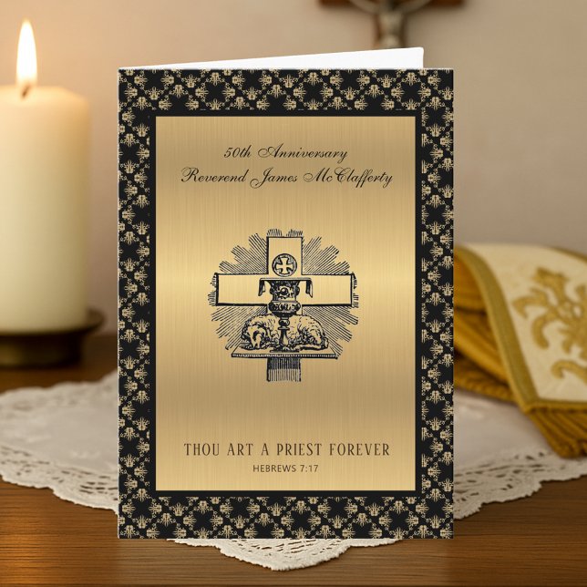 Katholischer Priester zum Jubiläum Ordination Eleg Karte (Von Creator hochgeladen)